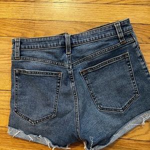 Abercrombie Simone High Waisted Blue Jean Shorts